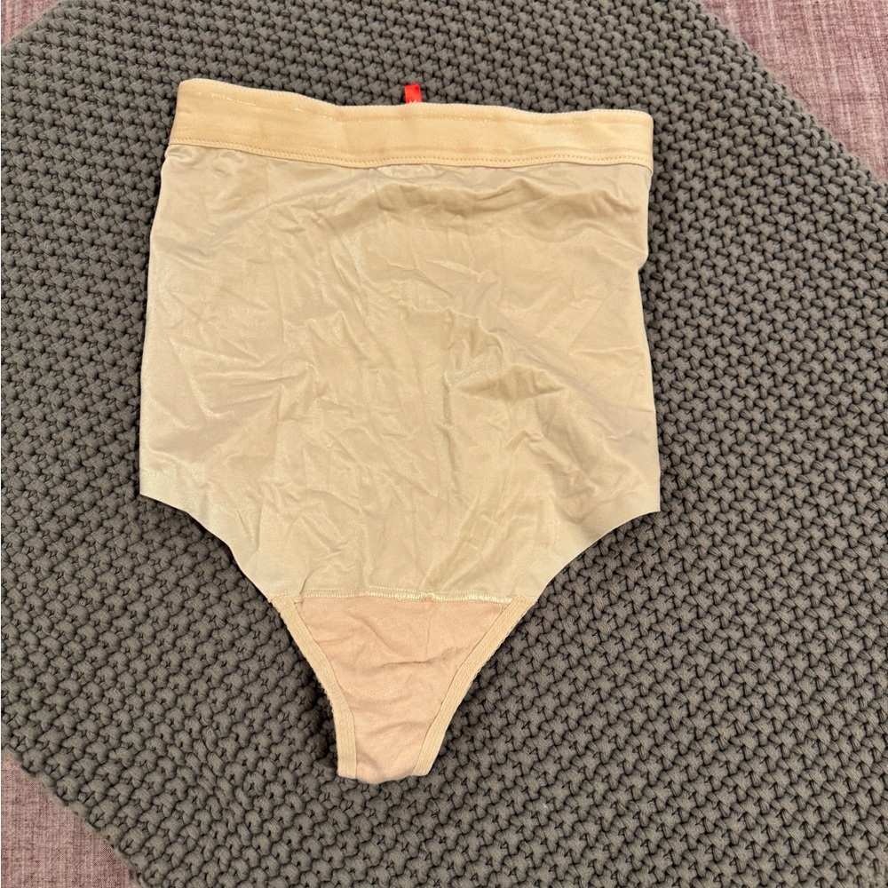Spanx High-Waist Shaping Thong - Nude